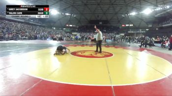 Boys 1A 190 lbs Champ. Round 2 - Talon Cate, Omak vs Grey Jacobson, Cashmere