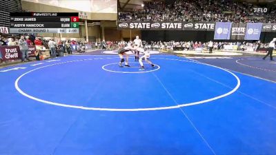 Boys 1A 126 lbs Champ. Round 1 - Aidyn Hancock, Blaine vs Zeke James, Hoquiam