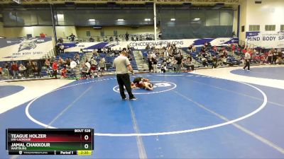 133 lbs Cons. Round 4 - Jamal Chakkour, Wartburg vs Teague Holzer, UW-LaCrosse