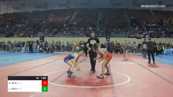 106 lbs Semifinal - Klaribel Kirk, Guthrie BlueJay Pride Wrestling vs Jordan Blair, Lady Outlaws