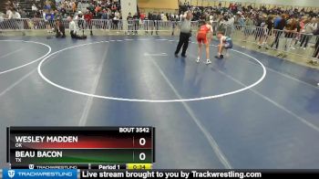 120 lbs Cons. Round 3 - Beau Bacon, TX vs Wesley Madden, OK
