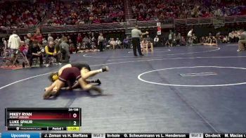 2A-138 lbs Quarterfinal - Mikey Ryan, Mount Vernon vs Luke Spaur, Knoxville