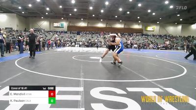 200 lbs Consi Of 16 #1 - Eduardo Mendivil, Atwater Wrestling vs Kodey Paulson, Calaveras