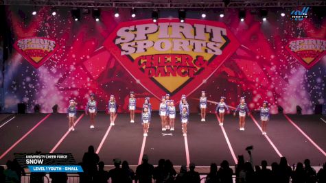 University Cheer Force - SNOW [2025 L1 Youth - Small Day 1] 2025 Spirit Sports Myrtle Beach Nationals