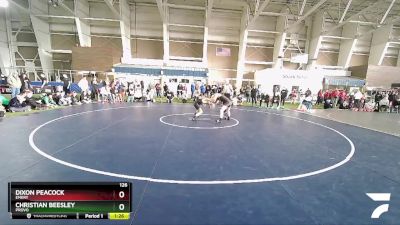 126 lbs Quarterfinal - Dixon Peacock, Emery vs Christian Beesley, Provo