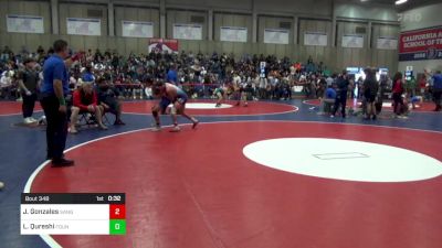 113 lbs Consi Of 16 #1 - Johnny Gonzales, Sanger vs Liam Qureshi, Fountain Valley