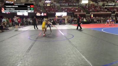 82 lbs Cons. Round 3 - Colt Peila, Miles City Wrestling Club vs Rowen Moore, Team Real Life