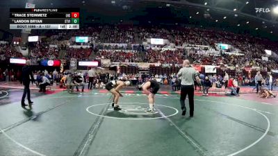 A - 157 lbs Champ. Round 1 - Landon Bryan, Stevensville / Victor vs Trace Steinmetz, Lockwood (Billings)