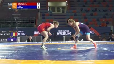 53 kg Bronze - Nina Hemmer, GER vs Andrea Ana, ROU