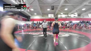 Girls 147 lbs Quarterfinal - Marissa Castro, Live Oak Girls vs Scarlett Arellano, Hope Girls