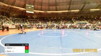 100 lbs Round Of 16 - Lennox Gebara, Frontenac Youth Wrestling Club vs Justice Davis, Lady Outlaw Wrestling Academy