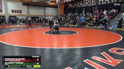 135 lbs Semifinal - Josephine Budederi, Cedar Rapids Jefferson vs Elizabeth Thomas, Pella