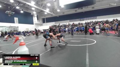 126 lbs Cons. Round 4 - Landon Alonzo, Canyon High School vs Gregory Gyumushyan, Birmingham