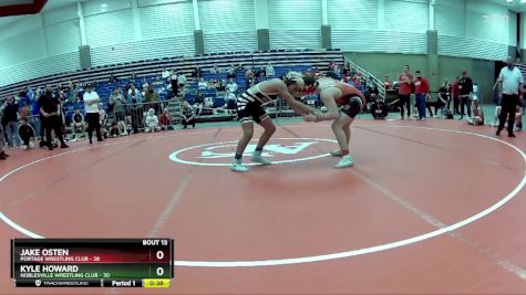 160 lbs Round 5 (6 Team) - Jake Osten, Portage Wrestling Club vs Kyle Howard, Noblesville Wrestling Club