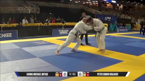 Peter Simon Krajacic vs Hanna Michael Mitias 2025 Pan Jiu Jitsu IBJJF Championship