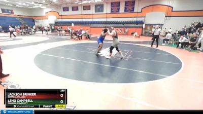 285 lbs Cons. Round 5 - Leno Campbell, Millikin University vs Jackson Brinker, Cornell College