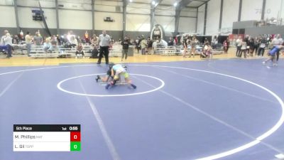 73 lbs 5th Place - Myryn Phillips, Mat Rats Rebooted vs Luciano Gil, Toppenish BadBoy