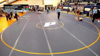 155 lbs 1st Place Match - Maddie Wells, St. Joseph (S.J.-Ogden) vs Jaycee Weitekamp, Mahomet Seymour