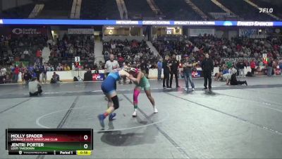 105 lbs Quarterfinal - Jentri Porter, Leoti Takedown vs Molly Spader, Lawrence Elite Wrestling Club