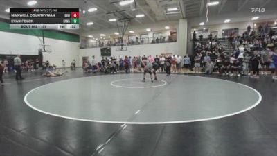 157 lbs Cons. Round 4 - Maxwell Countryman, Greater Heights Wrestling vs Evan Folck, Great Plains Wrestling Academy