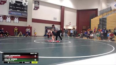 109-119 lbs Quarterfinal - Lenix Jasmantas, Royal Center vs Khloe Weber, Mooresville WC