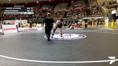 Junior Boys - 132 lbs Quarters - Manuel Gutierrez, Selma High School Wrestling vs Aron Guardado, South Bakersfield High School Wrestling