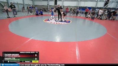 75 lbs Cons. Round 2 - Mason Cox, Warden Elite Wrestling vs Tucker Besser, Team Real Life Wrestling