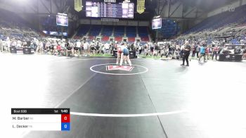 200 lbs Rnd Of 32 - Macy Barber, Nebraska vs Lily Decker, Pennsylvania