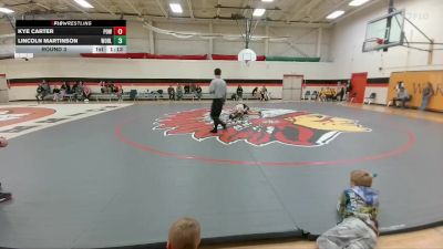 114-119 lbs Round 3 - Lincoln Martinson, Worland Middle School vs Kye Carter, Powell Middle School
