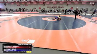 109 lbs Cons. Round 3 - Gabrielle Medeiros, Campbellsville University vs Alexis Winecke, Wisconsin-Stevens Point