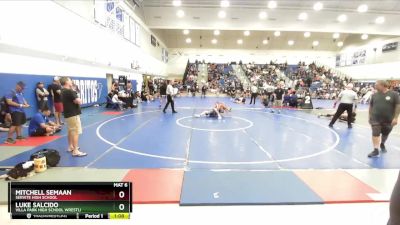 190 lbs Quarterfinal - Mitchell Semaan, Servite High School vs Luke Salcido, Villa Park High School Wrestli