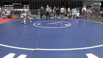 70 lbs Consi-qtrs - Micah Wertz, Milton vs Dylan Logue, Malvern