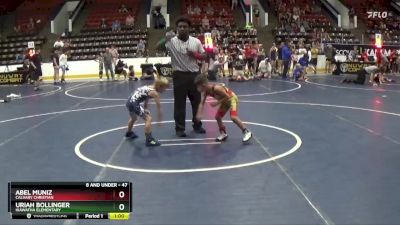 47 lbs Round 2 - Uriah Bollinger, Hiawatha Elementary vs Abel Muniz, Calvary Christian