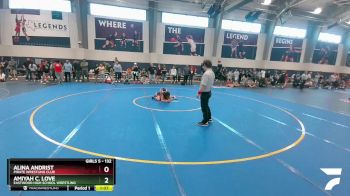 132 lbs Cons. Round 2 - Alina Andrist, Pirate Wrestling Club vs Amiyah C. Love, Eastwood High School Wrestling