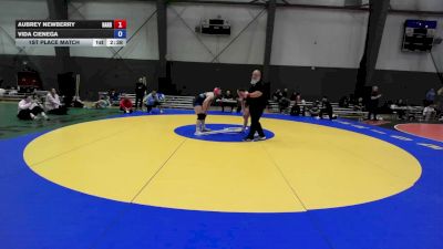 190 lbs 1st Place Match - Aubrey Newberry, Hardcore vs Vida Cienega