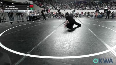 37 lbs 7th Place - Colt Manuel, Blackwell Wrestling Club vs Kyson Lovelace, Clinton Youth Wrestling