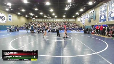 120 lbs Quarterfinal - Vanessa Alvarado, Highland vs Scarlett Rios, Sanger