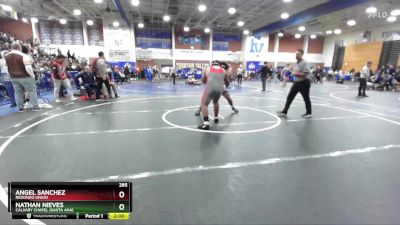 285 lbs Champ. Round 2 - Angel Sanchez, Redondo Union vs Nathan Nieves, Calvary Chapel (Santa Ana)