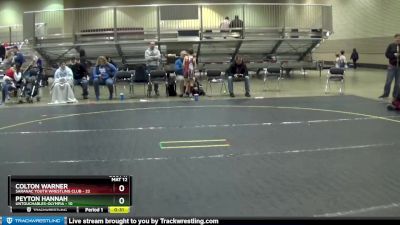 70 lbs Finals (8 Team) - Colton Warner, Saranac Youth Wrestling Club vs Peyton Hannah, Untouchables-Olympia