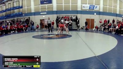 157 lbs Placement (16 Team) - Sam May, Terre Haute South vs Ryker Yonts, New Palestine