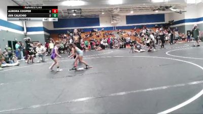 55 lbs Round 2 - Aurora Cooper, Gator Wrestling Club vs Ava Calichio, Mighty Warriors Wrestling Aca