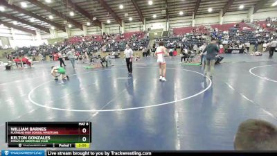 126 lbs Cons. Round 3 - Kelton Gonzales, Syracuse Wrestling Club vs William Barnes, Flathead High School Wrestling