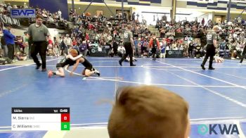 55 lbs Semifinal - Mateo Sierra, OKC Saints Wrestling vs Creed Williams, Choctaw Ironman Youth Wrestling