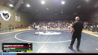 138 lbs 1st Place Match - Braden Priest, Bakersfield vs Wanderlei Whittington, Monache