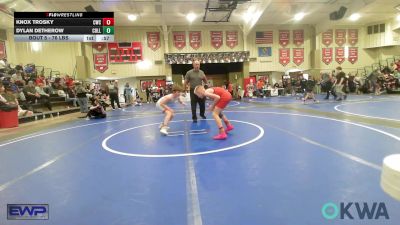 76 lbs Rr Rnd 2 - Knox Trosky, Claremore Wrestling Club vs Dylan Detherow, Collinsville Cardinal Youth Wrestling