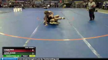 138 lbs Cons. Round 1 - Espen Kunze, Valley City vs Tyson Rice, Williston