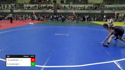 102 lbs Champ. Round 1 - Owen Lambries, Holmen Viking Wrestling Club vs Segan Cartwright, RT Elite