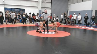98 lbs Champ. Rd Of 16 - Eli Armstrong, Team Idaho Wrestling Club vs Beau Morin, Billings Wrestling Club