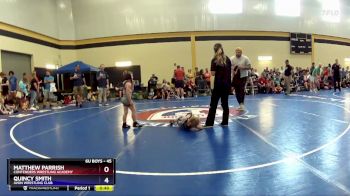 45 lbs Semifinal - Matthew Parrish, Contenders Wrestling Academy vs Quincy Smith, Avon Wrestling Club