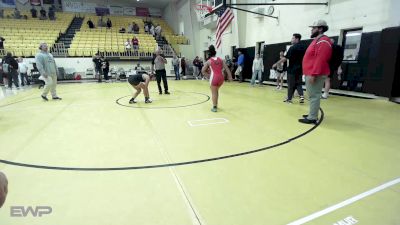 126 lbs 5th Place - Blacey Reece, Grove JH Girls vs Aderlyn Cerda, Tahlequah Wrestling Club